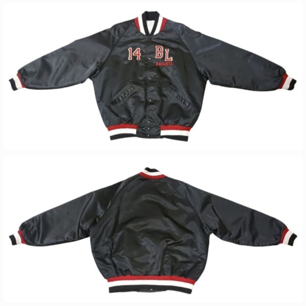 Classic '14 Bluffton "Knights" H.S.Satin Varsity Bomber Jacket